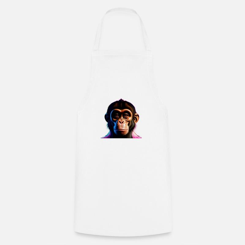Singe coquin - Tablier de cuisine - blanc