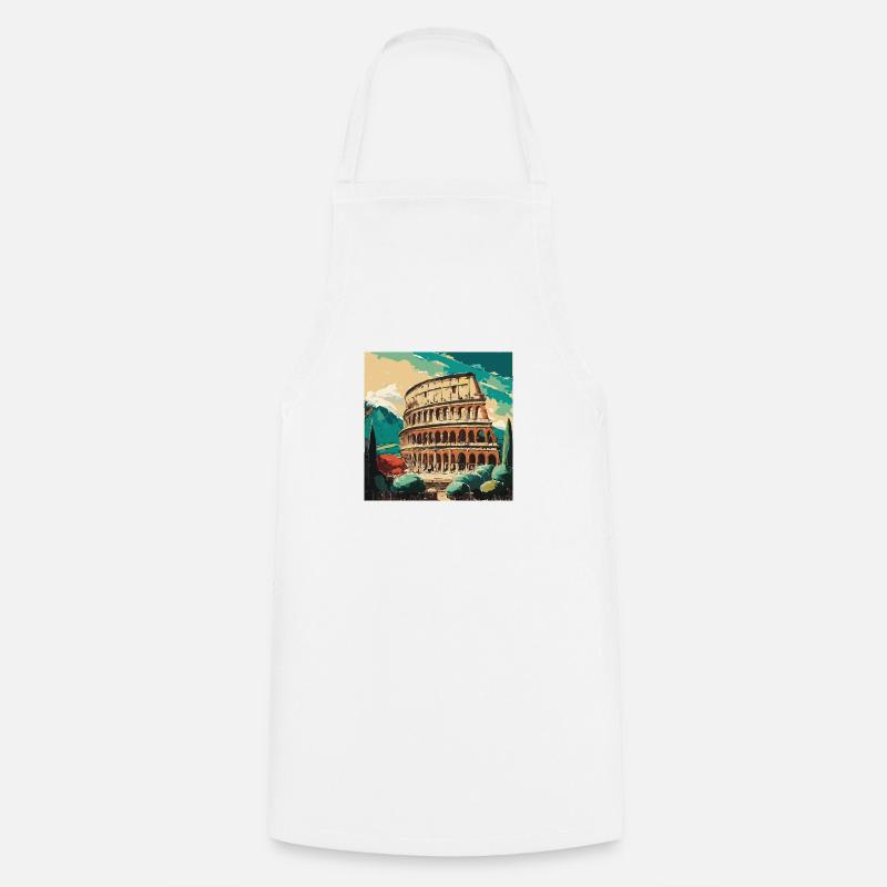 Colisée de Rome - Tablier de cuisine - blanc