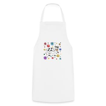 Cow - Cooking Apron - white - Front - AI Model Male 185 dark (185cm)