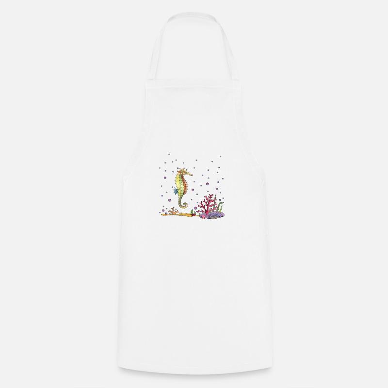 Hippocampe - Tablier de cuisine - blanc