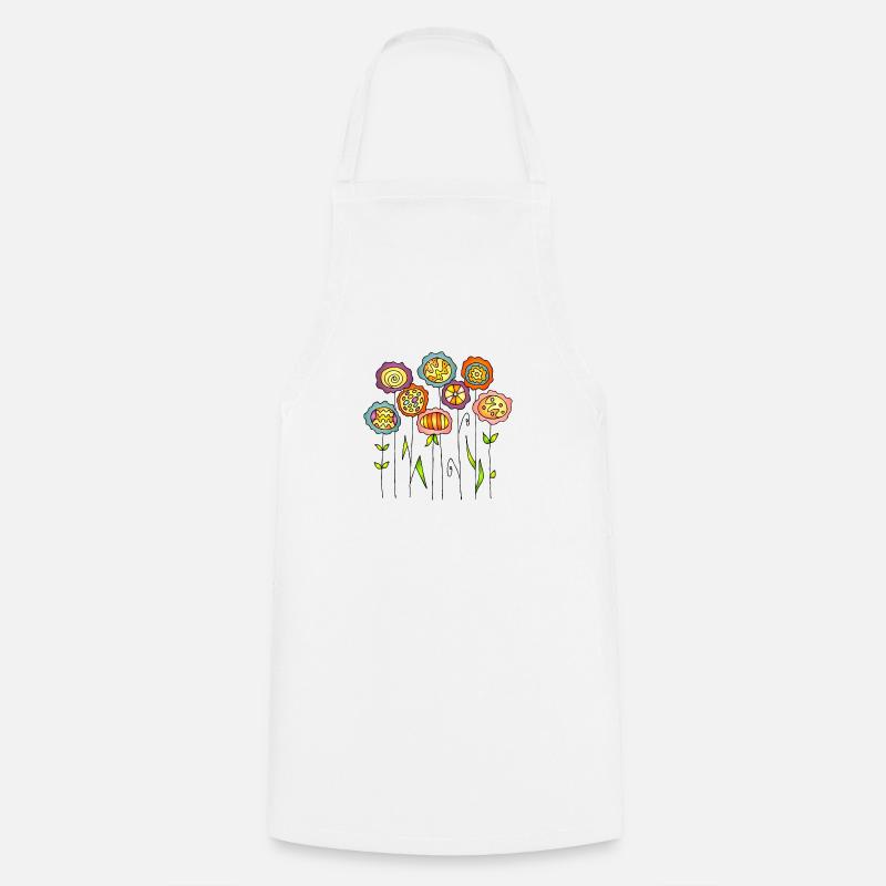 Fleur - Tablier de cuisine - blanc