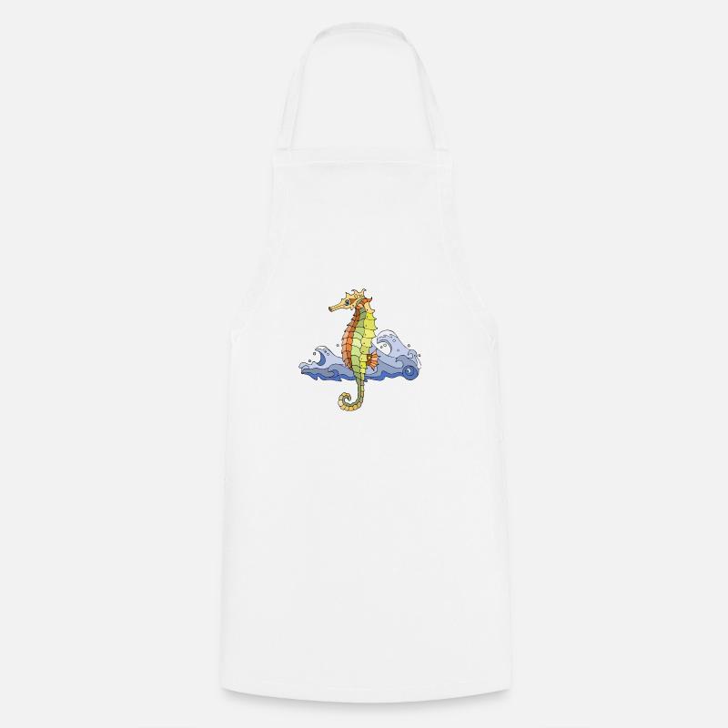 Cavalluccio marino - Grembiule da cucina - bianco