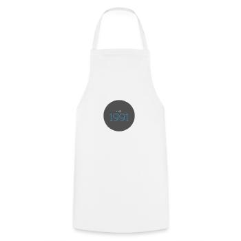 est. 1991, Birthday, Date, 90s, Year - Cooking Apron - white - Front - AI Model Male 185 dark (185cm)