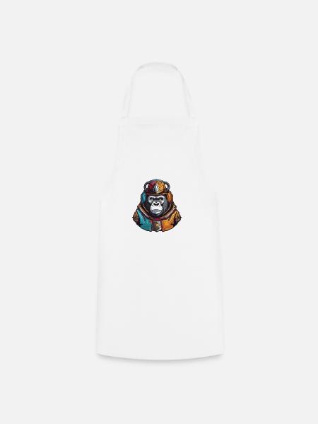 Gorilla - Kochschürze - Weiß