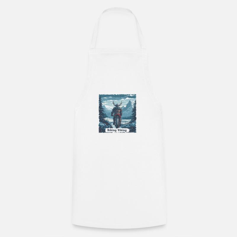 Biking Biking Verse 2 - Cooking Apron - white