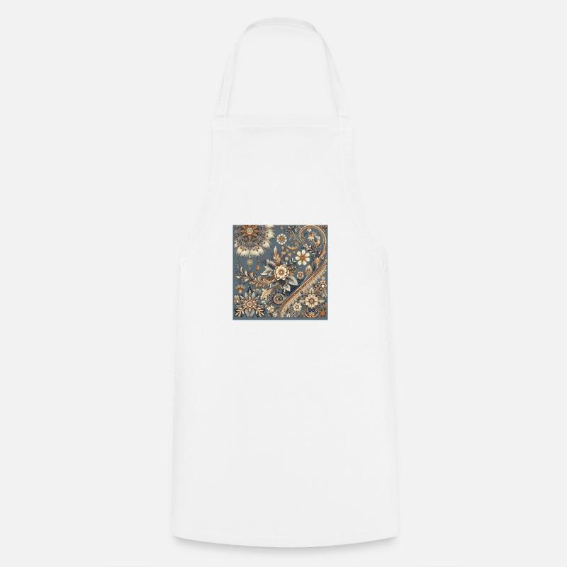 Floral Pattern Vintage - Cooking Apron - white