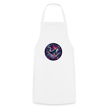 Galaxie Wal Kunstdruck - Kochschürze - Weiß - Vorne - AI Model Male 185 dark (185cm)
