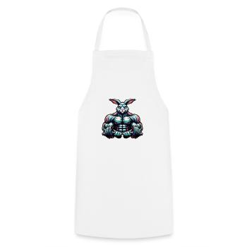 Curling Bunny - Cooking Apron - white - Front - AI Model Male 185 dark (185cm)
