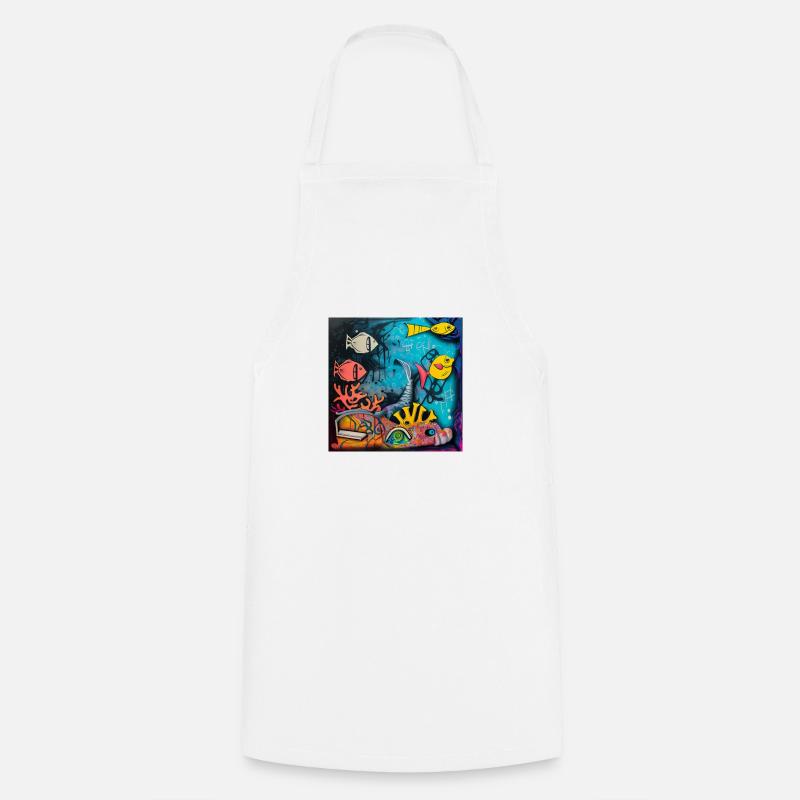 Poisson - Tablier de cuisine - blanc