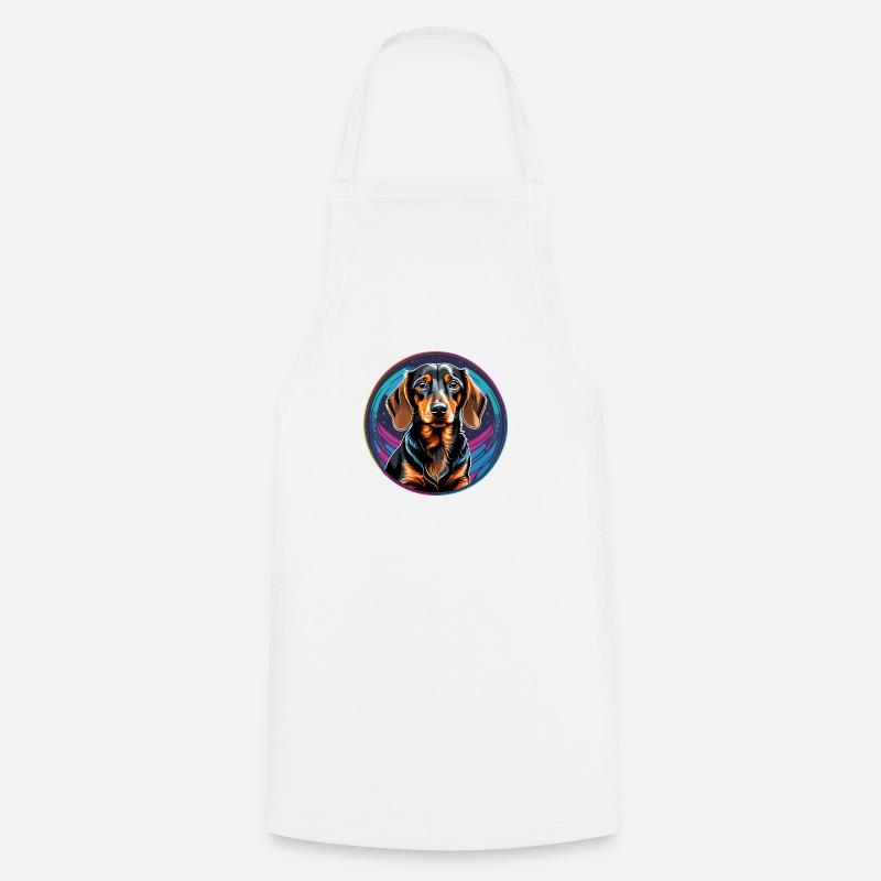 Dachshund - Cooking Apron - white