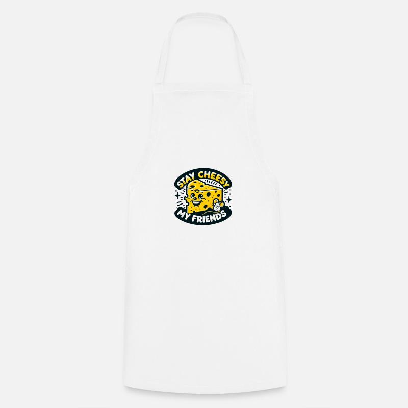 Stay Cheesy - Cooking Apron - white