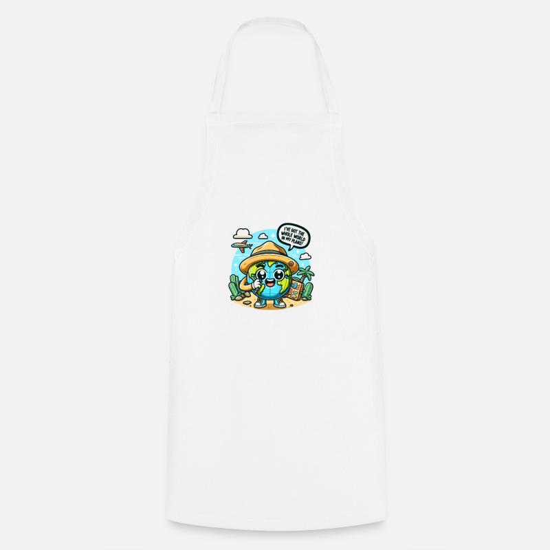 Le monde dans mes plans - Tablier de cuisine - blanc