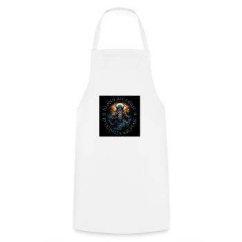 IN ODIN WE TRUST – IN VALHALLA WE FEAST / Vikings - Cooking Apron - white - Front - AI Model Male 185 dark (185cm)