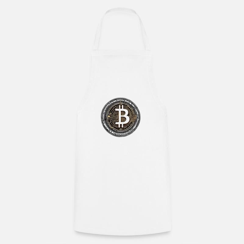 Bitcoin - Kochschürze - Weiß