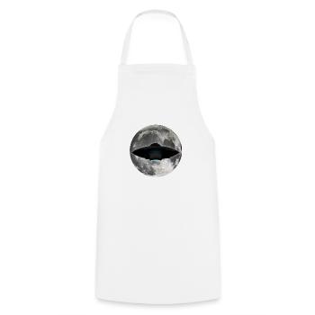 UFO Moon - Kochschürze - Weiß - Vorne - AI Model Male 185 dark (185cm)
