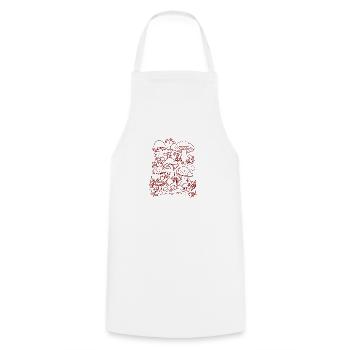 Mycètes - Tablier de cuisine - blanc - Devant - AI Model Male 185 dark (185cm)