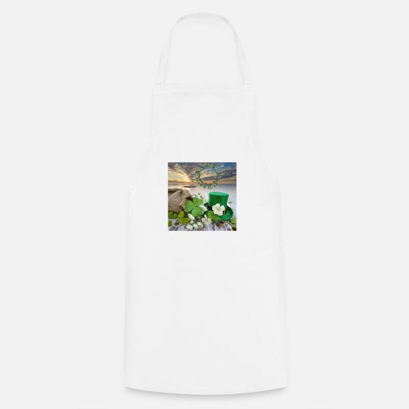St. Patrick's Day - Cooking Apron - white