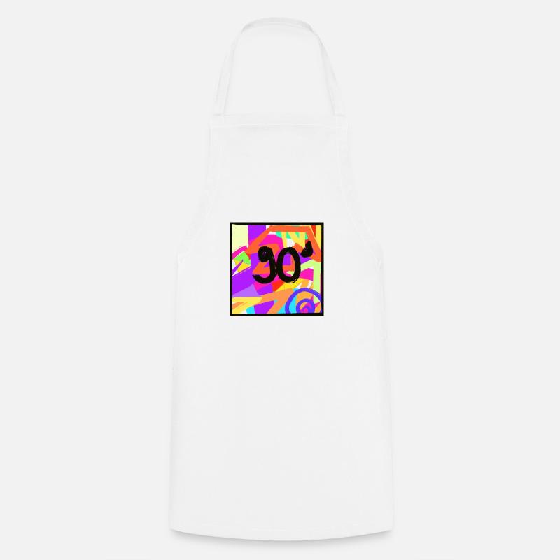 Style rétro années 90 design - Tablier de cuisine - blanc
