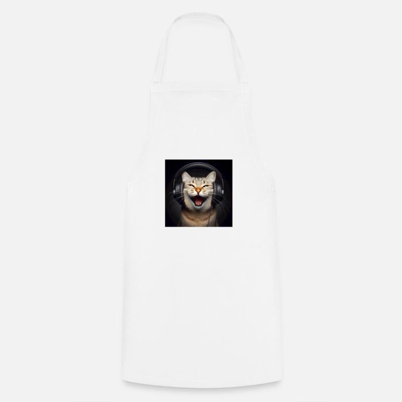 Musique Cat 2 - Tablier de cuisine - blanc