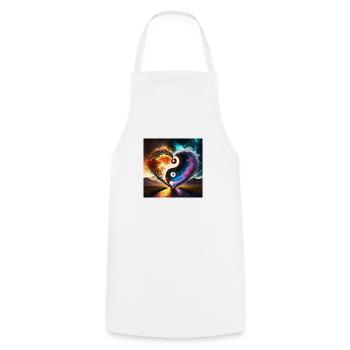 Firefly love ying yang - Tablier de cuisine - blanc - Devant - AI Model Male 185 dark (185cm)