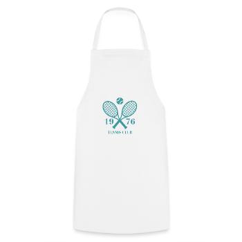 1976 tennis club - Tablier de cuisine - blanc - Devant - AI Model Male 185 dark (185cm)