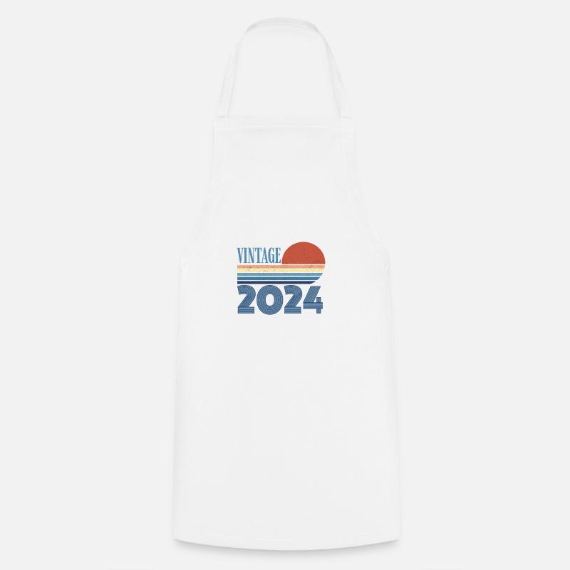 vintage 2024 - Tablier de cuisine - blanc