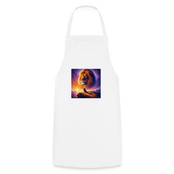Puissant Lion de Juda 2 - Tablier de cuisine - blanc - Devant - AI Model Male 185 dark (185cm)