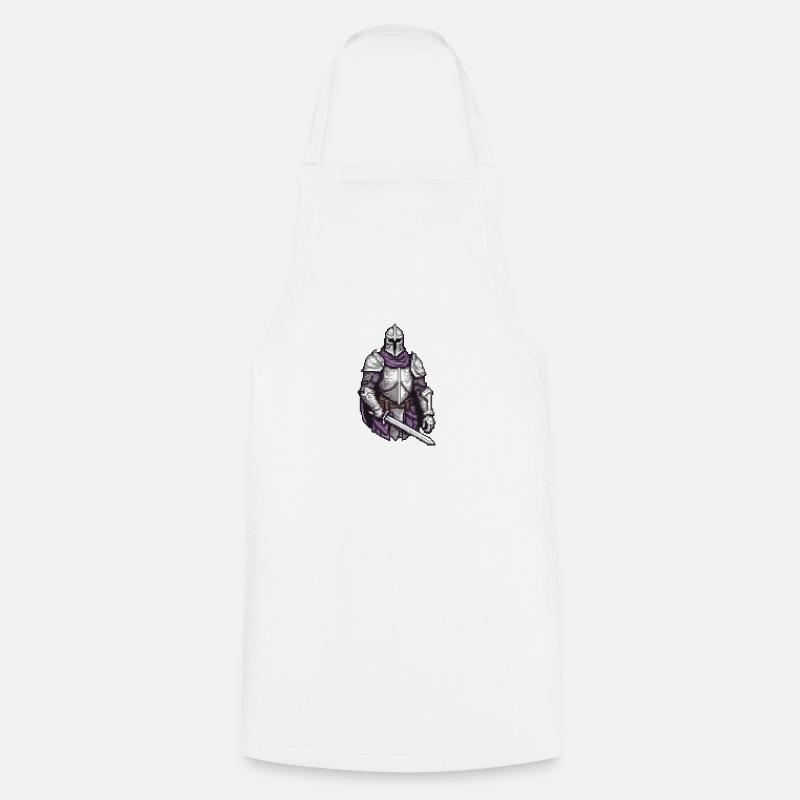 Pixel Paladin Valor - Cooking Apron - white