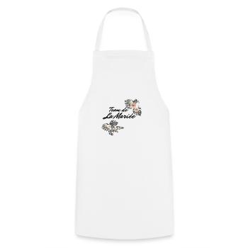 Team of The Floral Bride - Bachelorette Party Gift Idea - Cooking Apron - white - Front - AI Model Male 185 dark (185cm)
