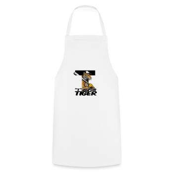T is for tiger - Cooking Apron - white - Front - AI Model Male 185 dark (185cm)