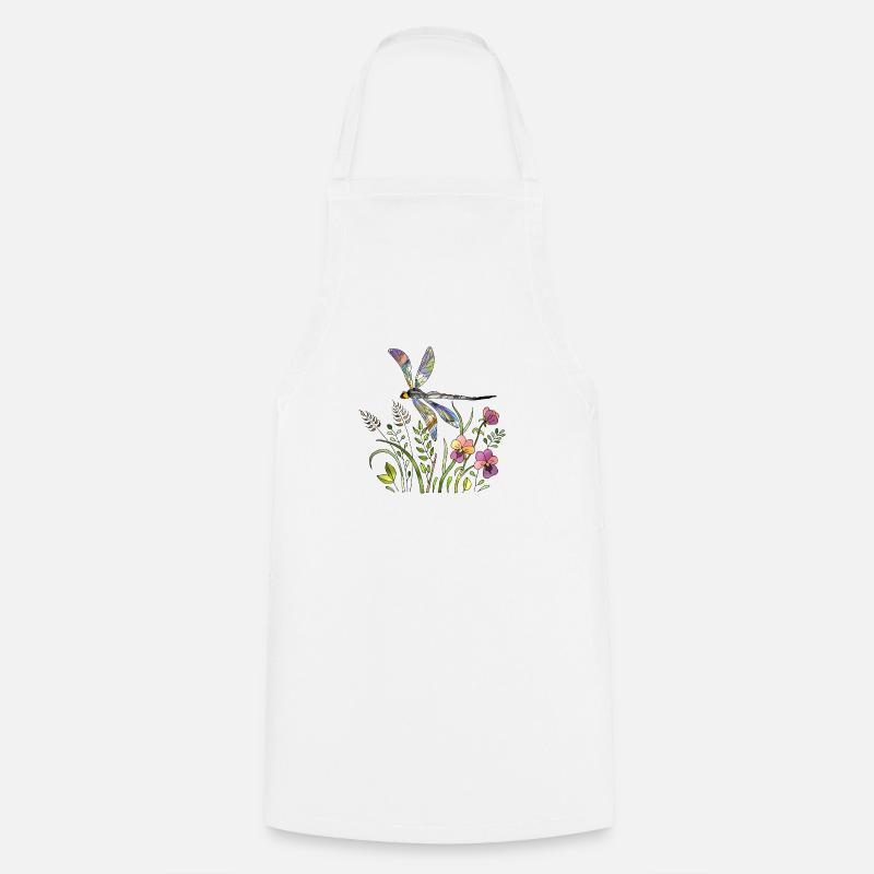 Libellule - Tablier de cuisine - blanc