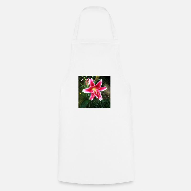 Flowerpower - Kochschürze - Weiß
