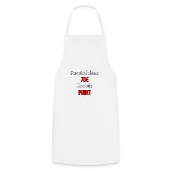 Meme That's 70€ and one point - ApriNoeScor - Cooking Apron - white - Front - AI Model Male 185 dark (185cm)