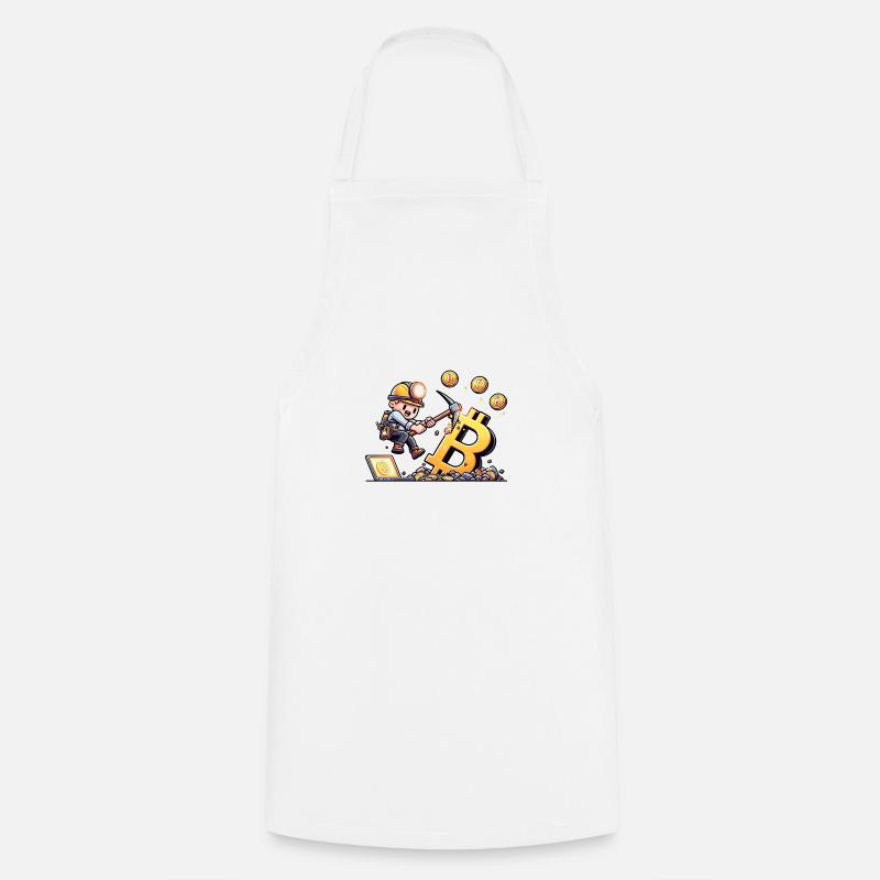Bitcoin - Tablier de cuisine - blanc