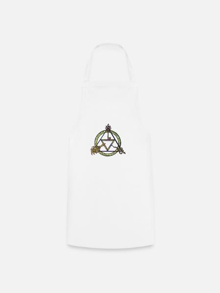Hekate Symbolik - Kochschürze - Weiß