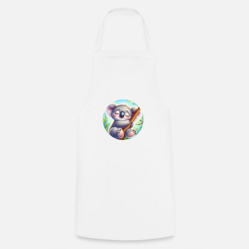 Koala heureux Koala Ours Koala - Tablier de cuisine - blanc