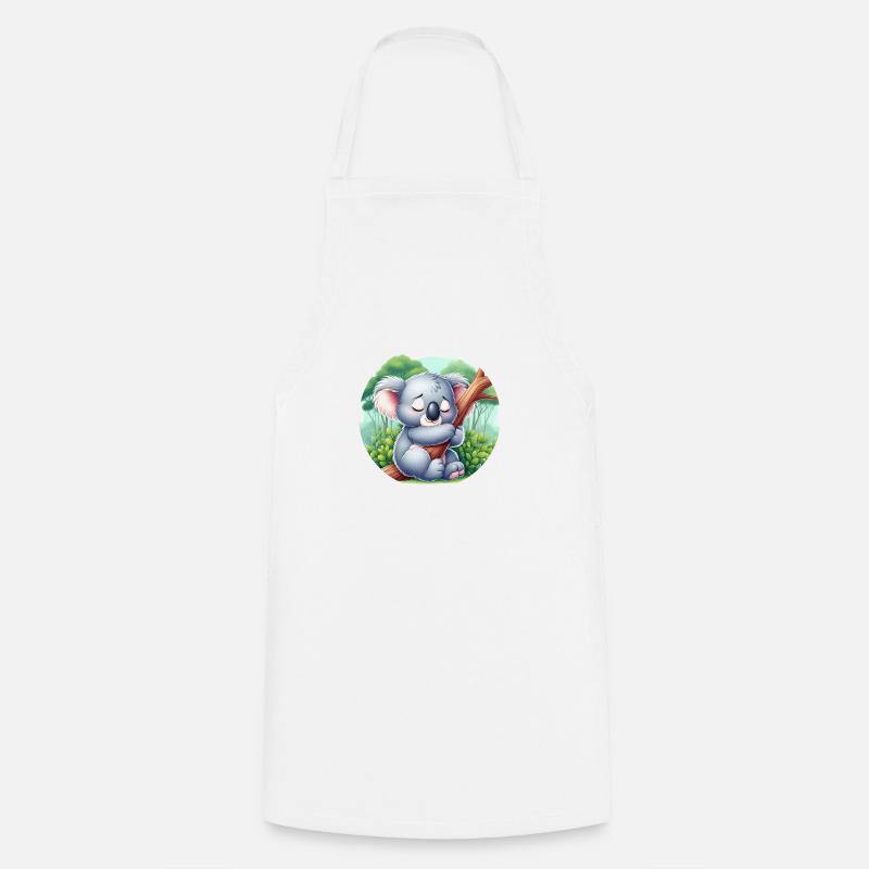 Koala heureux Koala Ours Koala - Tablier de cuisine - blanc
