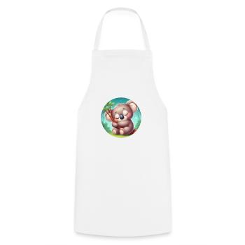 Koala heureux Koala Ours Koala - Tablier de cuisine - blanc - Devant - AI Model Male 185 dark (185cm)
