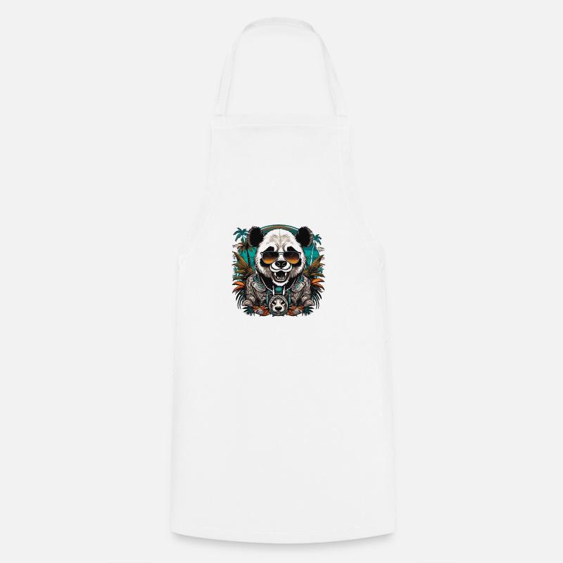Tattoo / Tier / Kunst / cool / Comic / Panda - Kochschürze - Weiß