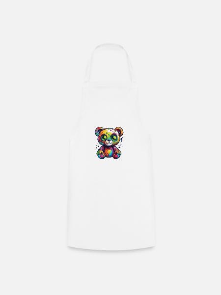 Teddybär / Kuscheltier / Stofftier / Geschenkidee - Kochschürze - Weiß