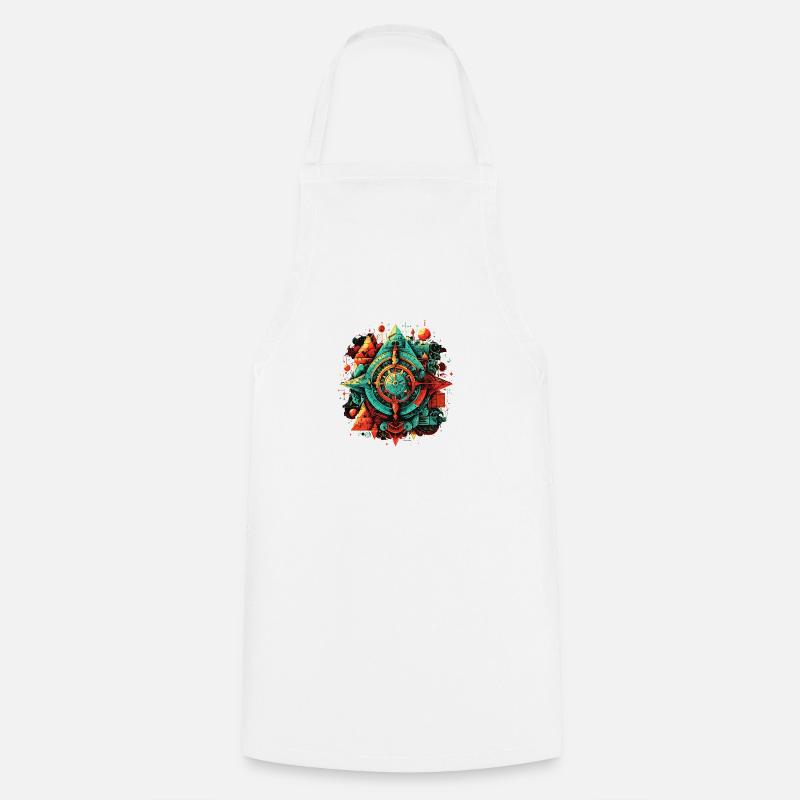 Beautiful Mathematical Architectural Construct - Cooking Apron - white