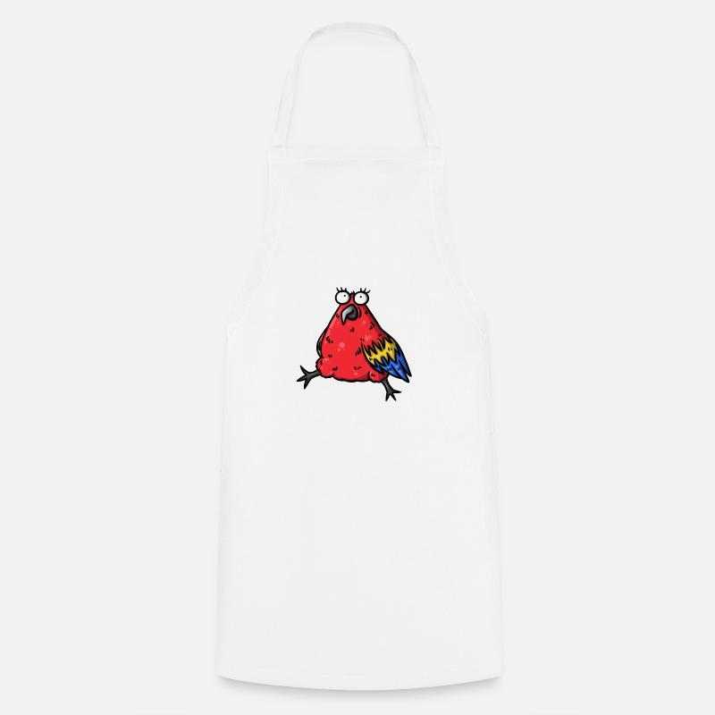 perroquet - Tablier de cuisine - blanc