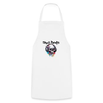 Headphones / Audio / Music / Sound / Cool - Cooking Apron - white - Front - AI Model Male 185 dark (185cm)