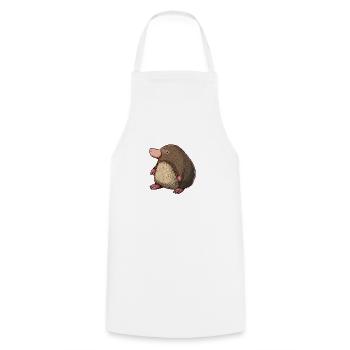 Adorable mole in playful pose - Cooking Apron - white - Front - AI Model Male 185 dark (185cm)