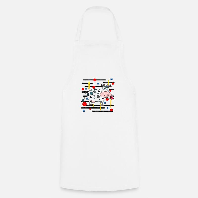 Vache - Tablier de cuisine - blanc