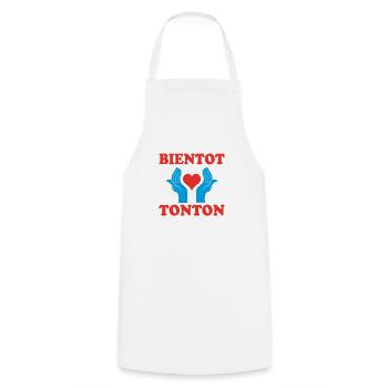 SOON TO BE UNCLE - Cooking Apron - white - Front - AI Model Male 185 dark (185cm)