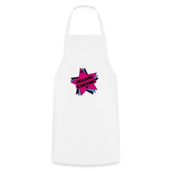 BEST COUSIN - Cooking Apron - white - Front - AI Model Male 185 dark (185cm)