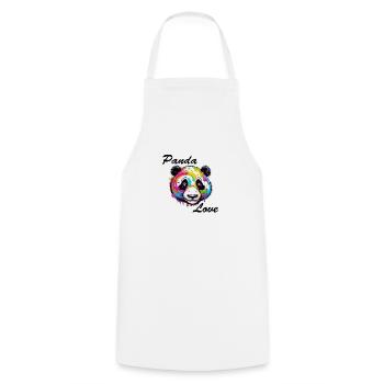 Panda / Animal / Zoo / Bamboo / Wild / Childlike - Cooking Apron - white - Front - AI Model Male 185 dark (185cm)