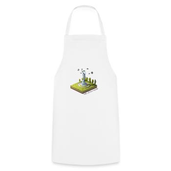 Geometric low poly The Motherland Calls - Cooking Apron - white - Front - AI Model Male 185 dark (185cm)