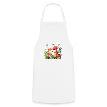 Why are dinosaurs so popular with children? - Cooking Apron - white - Front - AI Model Male 185 dark (185cm)